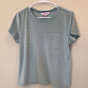 Juicy Couture Light green Rhinestone 'Juicy' Tee